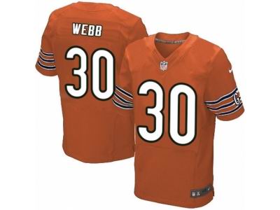 Nike Chicago Bears #30 B.W. Webb Elite Orange Jersey