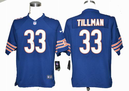Nike Chicago Bears #33 Charles Tillman blue game jerseys