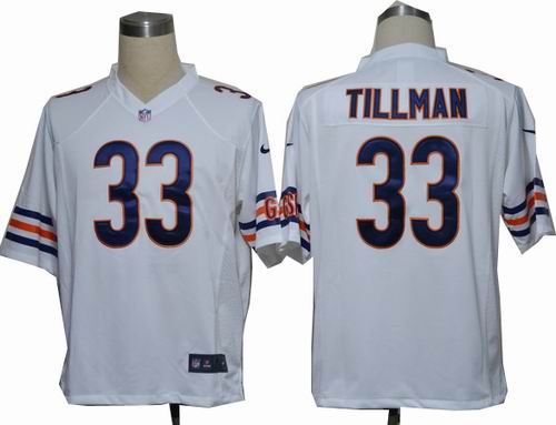 Nike Chicago Bears #33 Charles Tillman white game jerseys