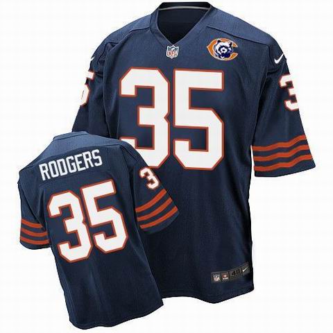 Nike Chicago Bears #35 Jacquizz Rodgers Navy Blue Throwback Elite Jersey