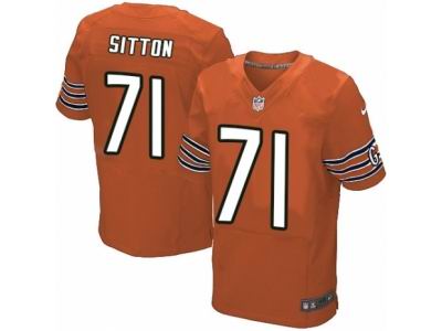 Nike Chicago Bears #71 Josh Sitton Elite Orange Jersey