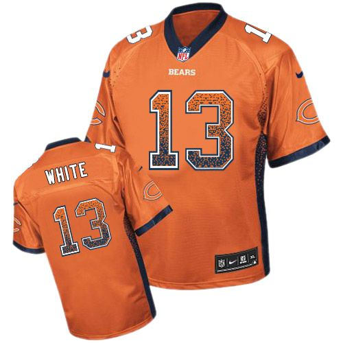Nike Chicago Bears 13 Kevin White Orange Alternate NFL Elite Drift Fashion Jersey