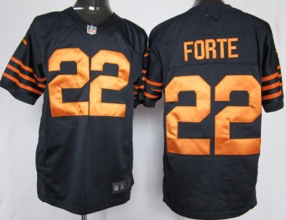 Nike Chicago Bears 22 Matt Forte Blue With Orange Game Jersey