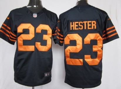 Nike Chicago Bears 23 Devin Hester Blue With Orange Game Jersey