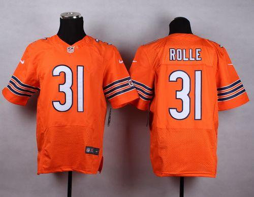 Nike Chicago Bears 31 Antrel Rolle Orange Alternate NFL Elite Jersey