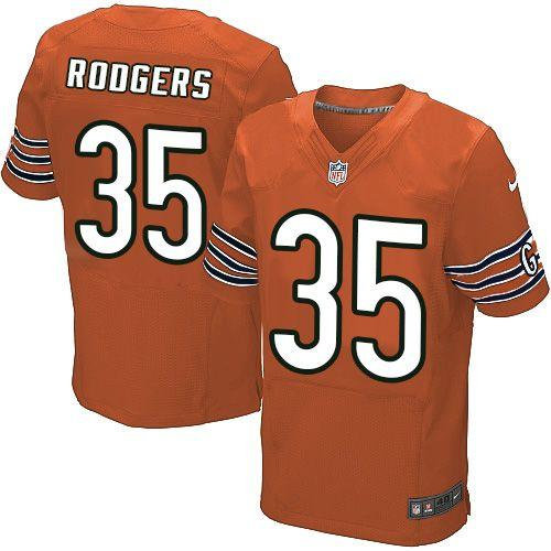 Nike Chicago Bears 35 Jacquizz Rodgers Orange Alternate NFL Elite Jersey