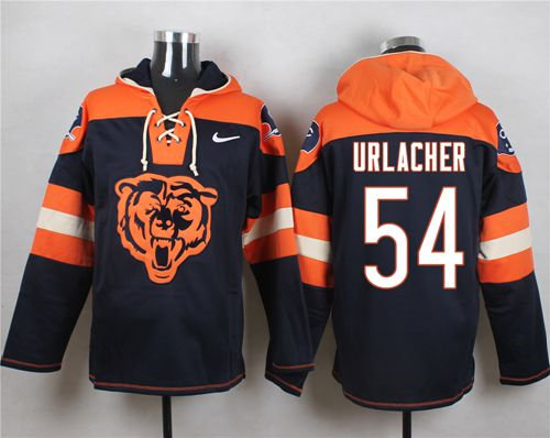 Nike Chicago Bears 54 Brian Urlacher Navy Blue Player Pullover NFL Hoodie
