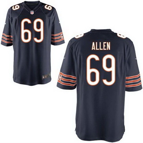 Nike Chicago Bears 69# Jared Allen blue game jerseys