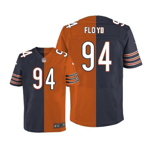 Nike Chicago Bears 94 Leonard Floyd Navy Blue Orange NFL Elite Split Jersey