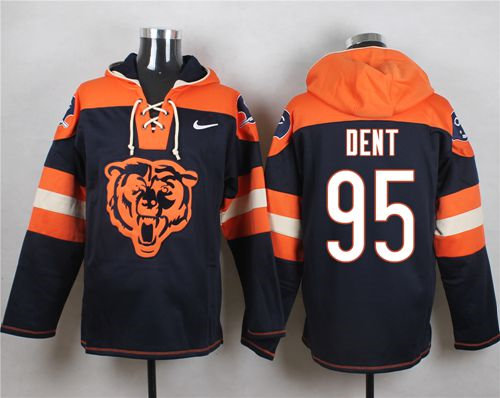 Nike Chicago Bears 95 Richard Dent Navy Blue Player Pullover NFL Hoodie