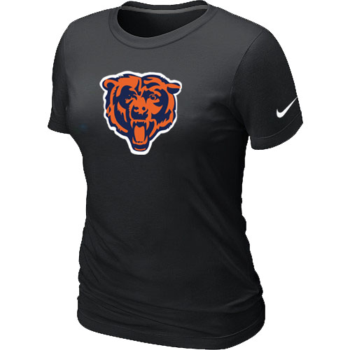 Nike Chicago Bears Black Tean Logo Women's Black T-Shirt