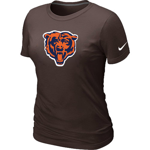 Nike Chicago Bears Black Tean Logo Women's Brown T-Shirt