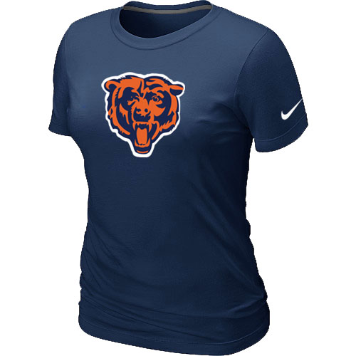 Nike Chicago Bears Black Tean Logo Women's D.Blue T-Shirt