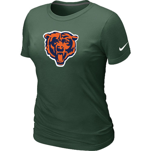 Nike Chicago Bears Black Tean Logo Women's D.Green T-Shirt