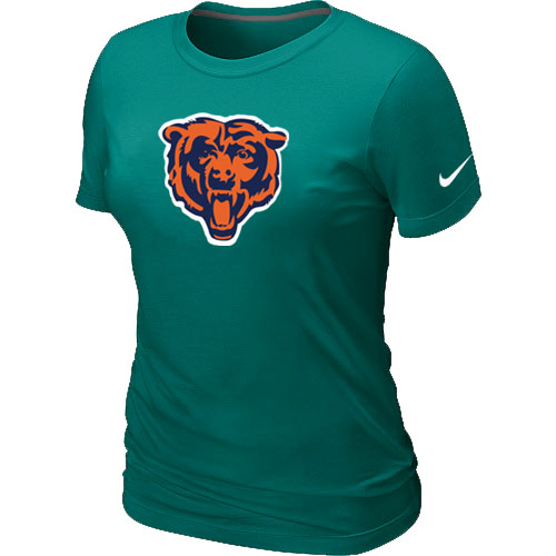 Nike Chicago Bears Black Tean Logo Women's L.Green T-Shirt