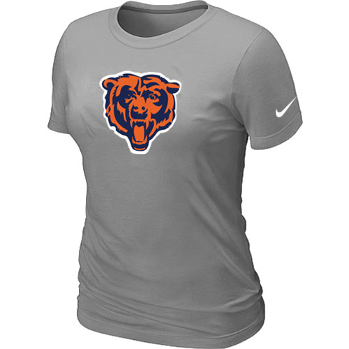 Nike Chicago Bears Black Tean Logo Women's L.Grey T-Shirt