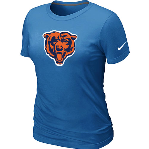 Nike Chicago Bears Black Tean Logo Women's L.blue T-Shirt