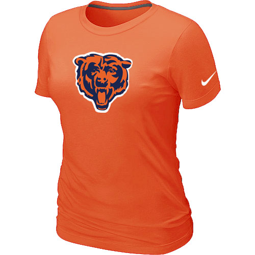 Nike Chicago Bears Black Tean Logo Women's Orange T-Shirt