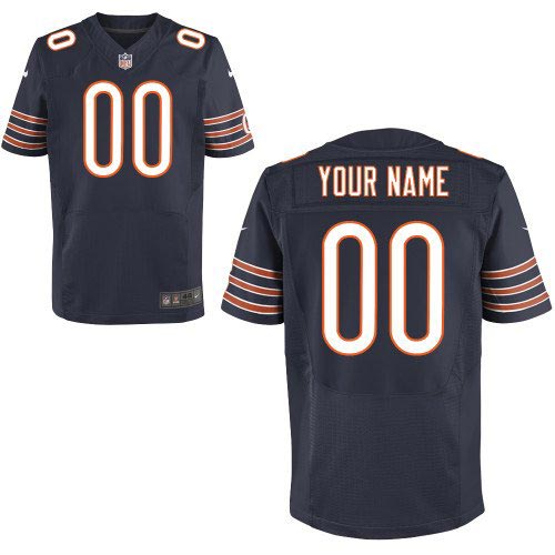 Nike Chicago Bears Customized Elite Team Color Blue Jersey