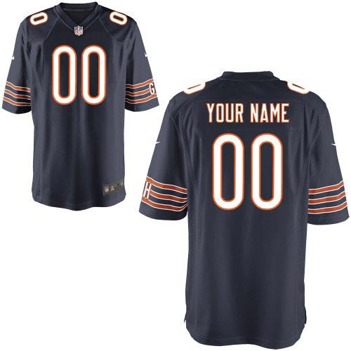 Nike Chicago Bears Customized Game Team Color Blue Jersey