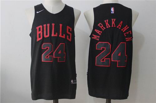 Nike Chicago Bulls #24 Lauri Markkanen Black Fashion Jersey
