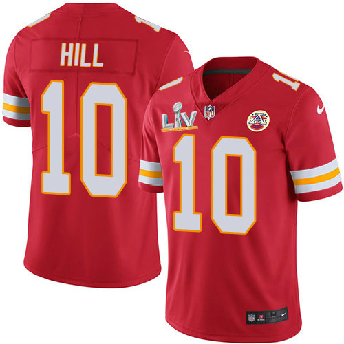 Nike Chiefs #10 Tyreek Hill Red Team Color Men's Super Bowl LV Bound Stitched NFL Vapor Untouchable Limited Jersey