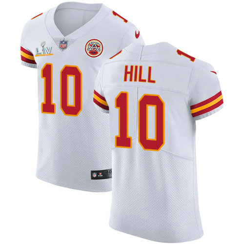 Nike Chiefs #10 Tyreek Hill White Men's Super Bowl LV Bound Stitched NFL New Elite Jersey