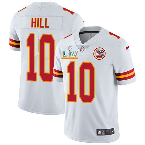 Nike Chiefs #10 Tyreek Hill White Men's Super Bowl LV Bound Stitched NFL Vapor Untouchable Limited Jersey