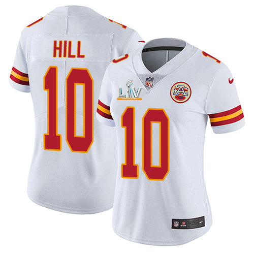 Nike Chiefs #10 Tyreek Hill White Women's Super Bowl LV Bound Stitched NFL Vapor Untouchable Limited Jersey