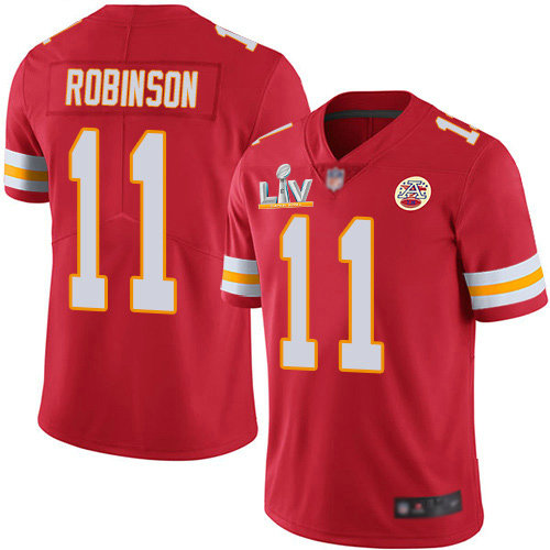 Nike Chiefs #11 Demarcus Robinson Red Team Color Youth Super Bowl LV Bound Stitched NFL Vapor Untouchable Limited Jersey
