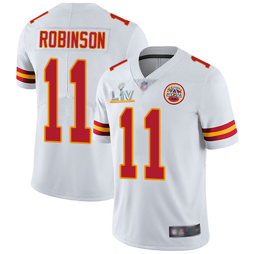 Nike Chiefs #11 Demarcus Robinson White Men's Super Bowl LV Bound Stitched NFL Vapor Untouchable Limited Jersey