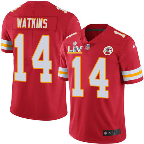 Nike Chiefs #14 Sammy Watkins Red Team Color Youth Super Bowl LV Bound Stitched NFL Vapor Untouchable Limited Jersey
