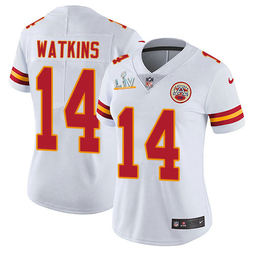 Nike Chiefs #14 Sammy Watkins White Women's Super Bowl LV Bound Stitched NFL Vapor Untouchable Limited Jersey