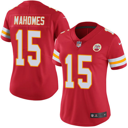 Nike Chiefs #15 Patrick Mahomes Red Team Color Women's Stitched NFL Vapor Untouchable Limited Jersey