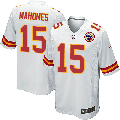 Nike Chiefs #15 Patrick Mahomes White Youth Stitched NFL Elite Jersey