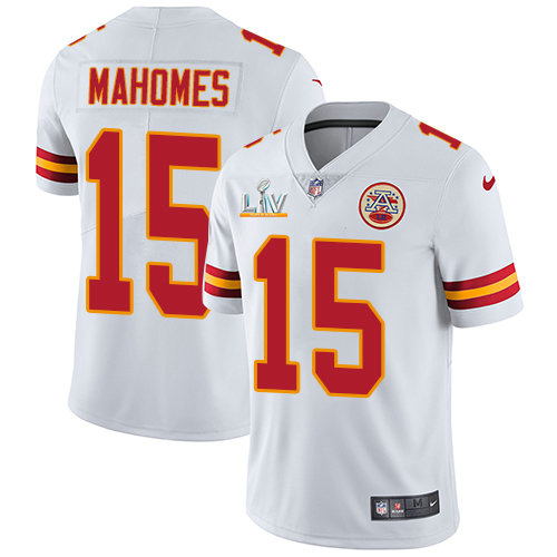 Nike Chiefs #15 Patrick Mahomes White Youth Super Bowl LV Bound Stitched NFL Vapor Untouchable Limited Jersey