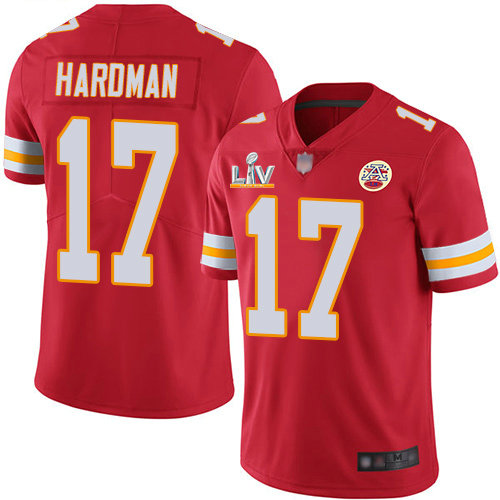 Nike Chiefs #17 Mecole Hardman Red Team Color Youth Super Bowl LV Bound Stitched NFL Vapor Untouchable Limited Jersey