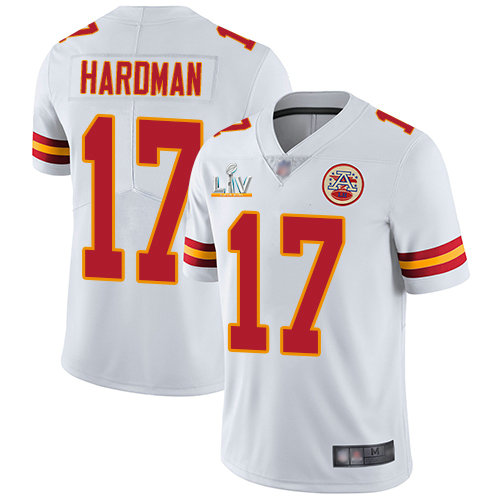 Nike Chiefs #17 Mecole Hardman White Youth Super Bowl LV Bound Stitched NFL Vapor Untouchable Limited Jersey