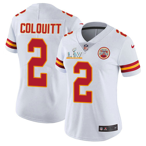 Nike Chiefs #2 Dustin Colquitt White Women's Super Bowl LV Bound Stitched NFL Vapor Untouchable Limited Jersey