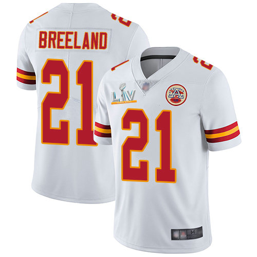 Nike Chiefs #21 Bashaud Breeland White Men's Super Bowl LV Bound Stitched NFL Vapor Untouchable Limited Jersey