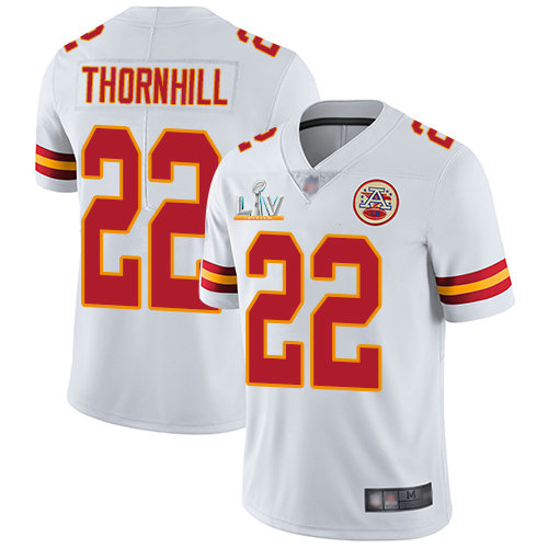 Nike Chiefs #22 Juan Thornhill White Youth Super Bowl LV Bound Stitched NFL Vapor Untouchable Limited Jersey