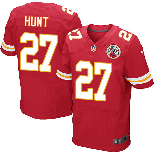 Nike Chiefs #27 Kareem Hunt Red Team Color Men's Stitched NFL Elite Jersey