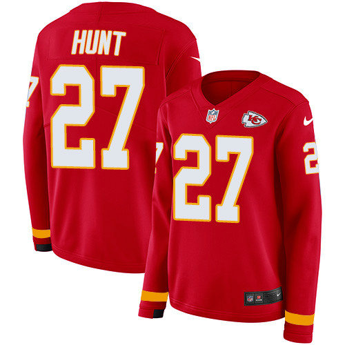 Nike Chiefs #27 Kareem Hunt Red Team Color Women's Stitched NFL