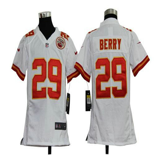 Nike Chiefs #29 Eric Berry White Youth Stitched NFL Elite Jersey