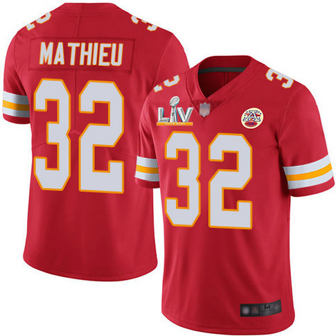 Nike Chiefs #32 Tyrann Mathieu Red Team Color Men's Super Bowl LV Bound Stitched NFL Vapor Untouchable Limited Jersey