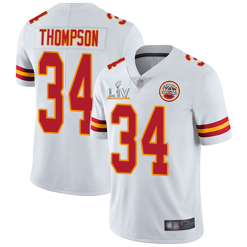 Nike Chiefs #34 Darwin Thompson White Youth Super Bowl LV Bound Stitched NFL Vapor Untouchable Limited Jersey