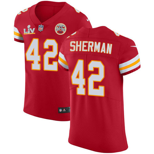 Nike Chiefs #42 Anthony Sherman Red Team Color Men's Super Bowl LV Bound Stitched NFL Vapor Untouchable Elite Jersey