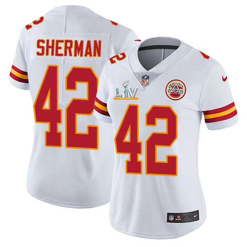 Nike Chiefs #42 Anthony Sherman White Women's Super Bowl LV Bound Stitched NFL Vapor Untouchable Limited Jersey