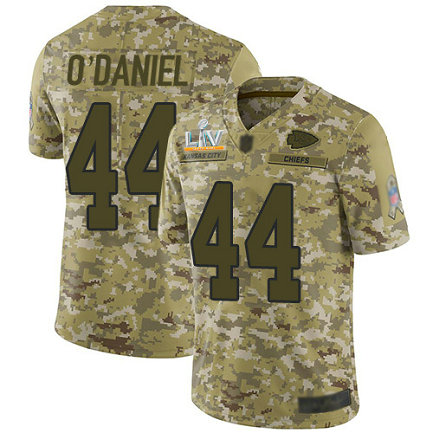 Nike Chiefs #44 Dorian O'Daniel Camo Men's Super Bowl LV Bound Stitched NFL Limited 2018 Salute To Service Jersey