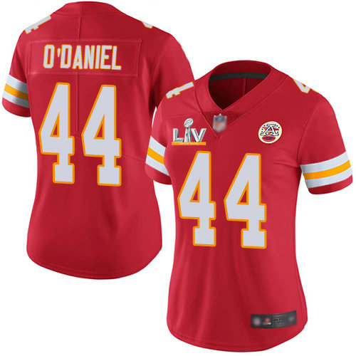 Nike Chiefs #44 Dorian O'Daniel Red Team Color Women's Super Bowl LV Bound Stitched NFL Vapor Untouchable Limited Jersey